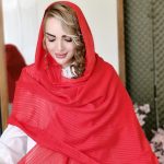 شال رنگی خطی نخی - مانتو پاتریس رشت