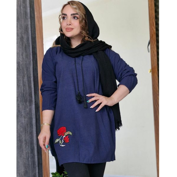 تونیک لینن گل قرمز - مانتو پاتریس رشت