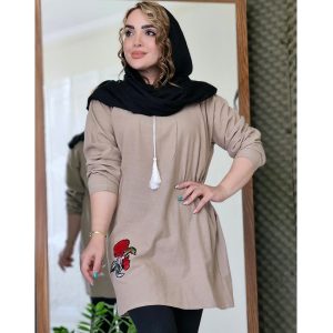 تونیک لینن گل قرمز - مانتو پاتریس رشت