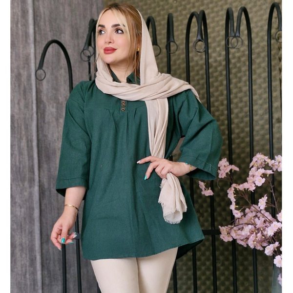 36600436-2-min شومیز پیله دار تونیک جلو بسته مانتو پاتریس_رشت