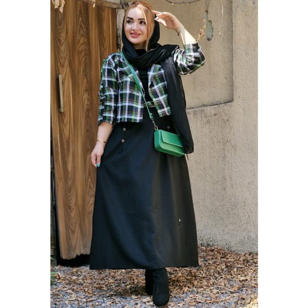 ست کت دامن چهارخونه کشمیر