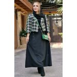 ست کت دامن چهارخونه کشمیر