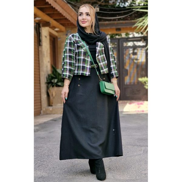 ست کت دامن چهارخونه کشمیر