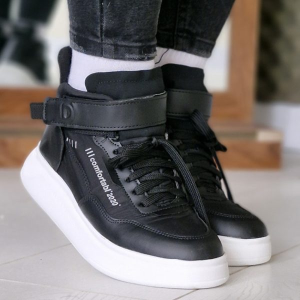 کتونی ساقدار مشکی - مانتو پاتریس رشت