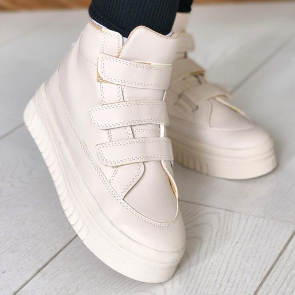 37000132-1-min کتونی ساقدار کرم چسبی - مانتو پاتریس رشت