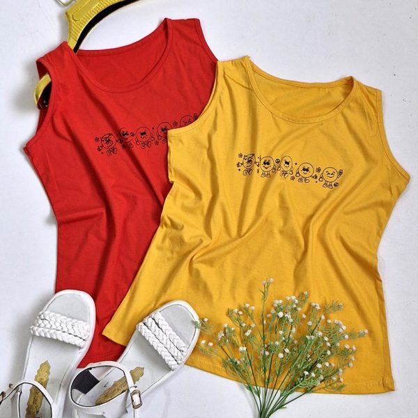 تاپ جلقه ای 5 ایموجی نخ پنبه