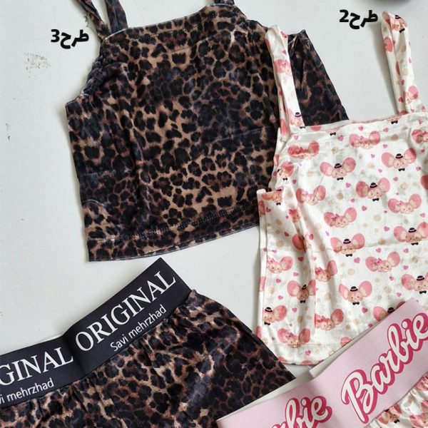 ست کراپ شورتک مخمل طرحدار - مانتو پاتریس رشت