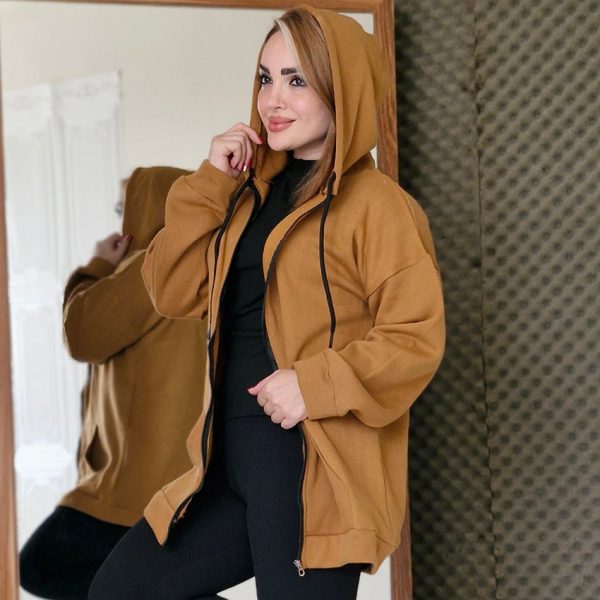 سویشرت دورس زیپی رنگی