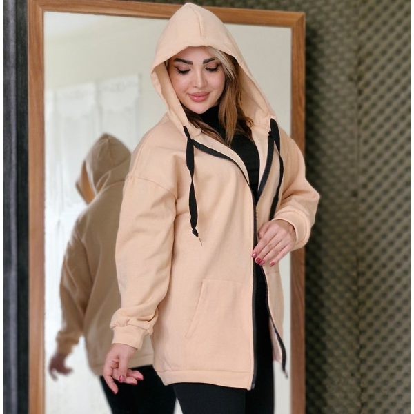 سویشرت دورس زیپی رنگی