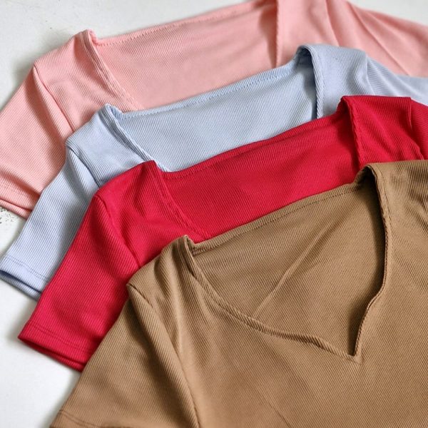 تیشرت فانریپ یقه دلبری - مانتو پاتریس رشت