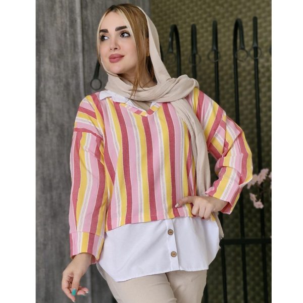 شومیز راه راه موهر