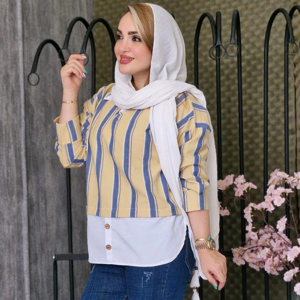 شومیز موهر راه راه - مانتو پاتریس رشت