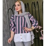 شومیز موهر راه راه - مانتو پاتریس رشت