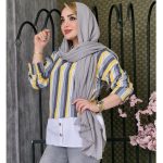 شومیز موهر راه راه - مانتو پاتریس رشت