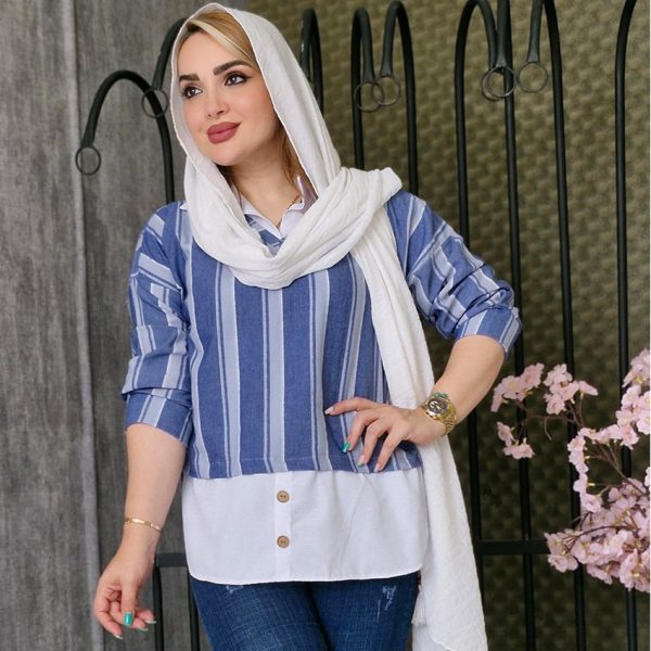 شومیز موهر راه راه - مانتو پاتریس رشت