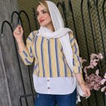 شومیز موهر راه راه - مانتو پاتریس رشت
