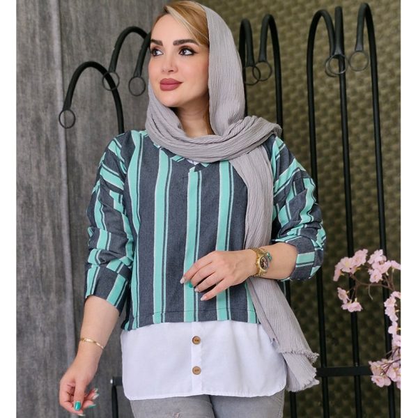 شومیز موهر راه راه - مانتو پاتریس رشت