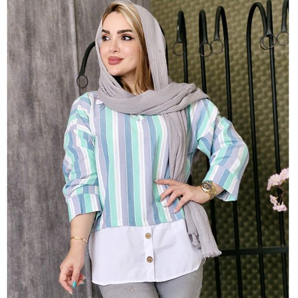 شومیز موهر راه راه - مانتو پاتریس رشت