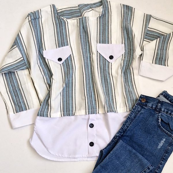 شومیز چهارخونه موهر - مانتو پاتریس رشت