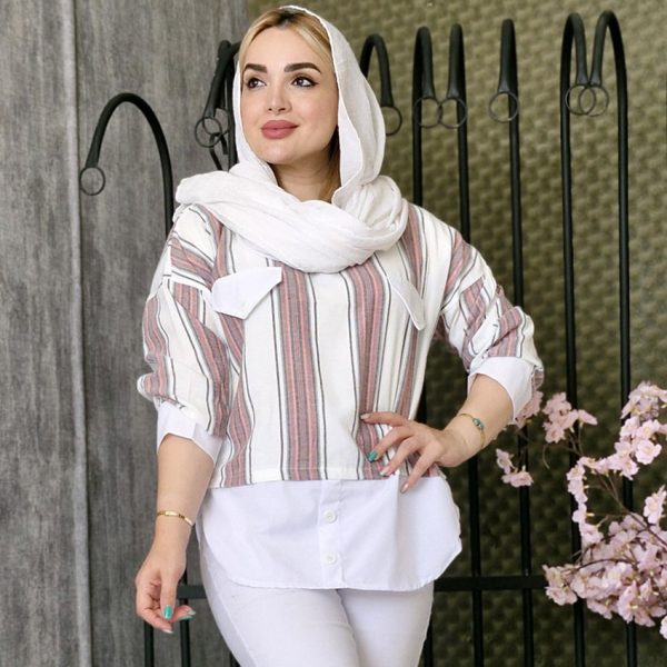 شومیز دو جیب چهارخونه - مانتو پاتریس رشت