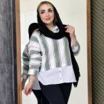 شومیز ترکیبی راه راه - مانتو پاتریس رشت