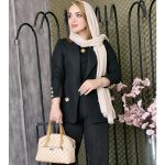 کت لینن دکمه نما- مانتو پاتریس رشت