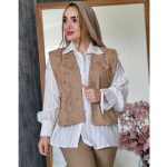 ست شومیز وست گل برجسته - مانتو پاتریس رشت