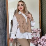 ست شومیز وست گل برجسته - مانتو پاتریس رشت