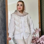 ست شومیز وست گل برجسته - مانتو پاتریس رشت