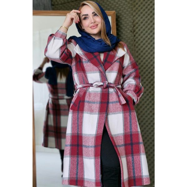 پالتو چهارخونه بلند فوتر - مانتو پاتریس رشت