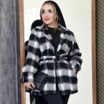 پالتو فوتر کمربندی چهارخونه - مانتو پاتریس رشت