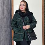 پالتو فوتر کمربندی چهارخونه - مانتو پاتریس رشت