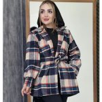 پالتو فوتر کمربندی چهارخونه - مانتو پاتریس رشت