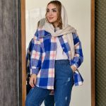 شکت چهارخونه دکمه چوبی