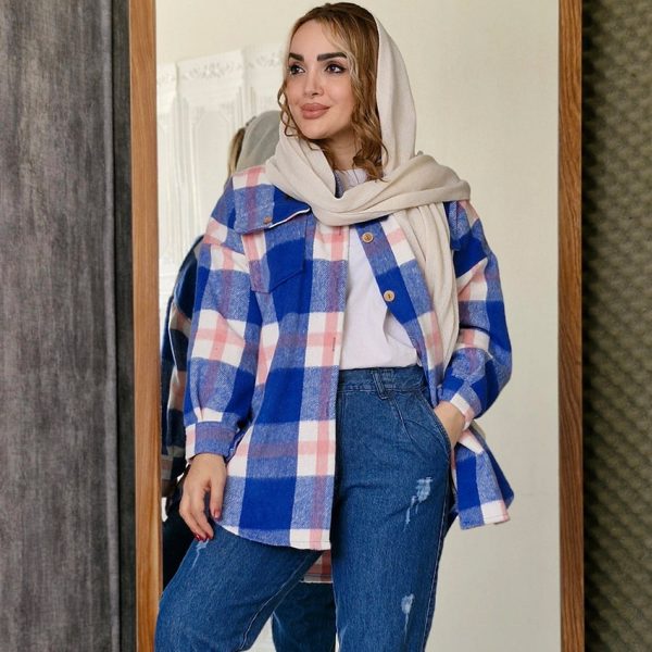 4280035-2-min شکت چهارخونه دکمه چوبی