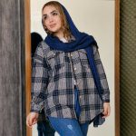 شکت چهارخونه دکمه چوبی