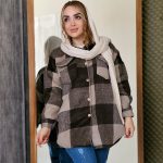 شکت چهارخونه دکمه چوبی