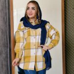 شکت چهارخونه دکمه چوبی