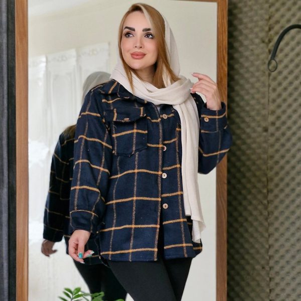 شکت دو جیب چهارخونه - مانتو پاتریس رشت