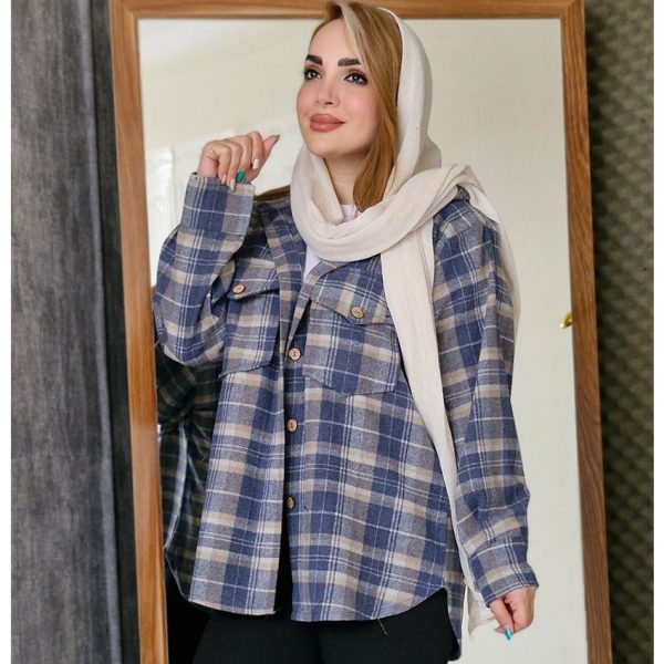 شکت دو جیب چهارخونه - مانتو پاتریس رشت