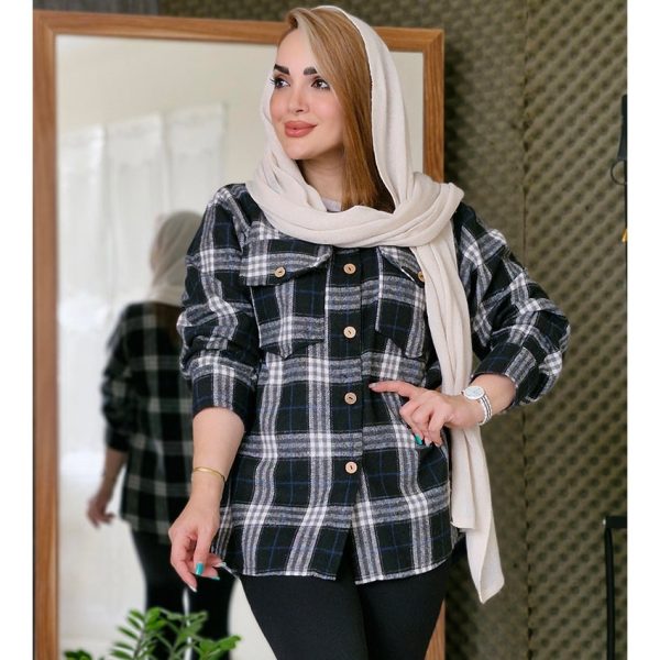 436002-7-min شکت دو جیب چهارخونه - مانتو پاتریس رشت