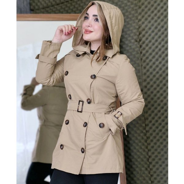 بارانی بلند کلاهدار - مانتو پاتریس رشت