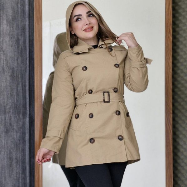 بارانی بلند کلاهدار - مانتو پاتریس رشت