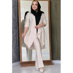 ست مانتو شلوار یقه شکاری