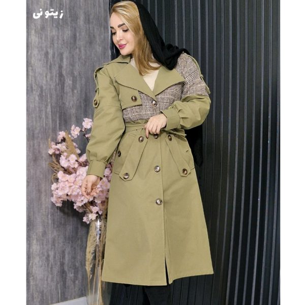 بارانی کتان چهارخونه - مانتو پاتریس رشت