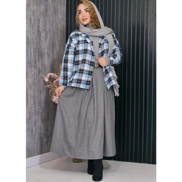 شومیز چهارخونه موهر - مانتو پاتریس رشت