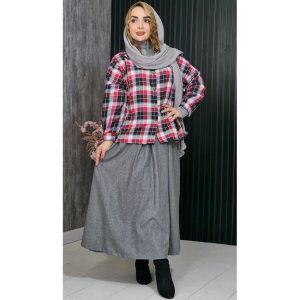 شومیز چهارخونه موهر - مانتو پاتریس رشت