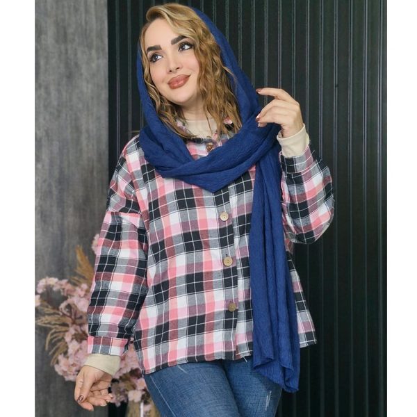 شومیز چهارخونه موهر - مانتو پاتریس رشت