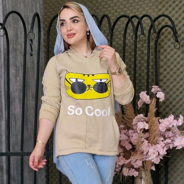 هودی دورس چاپ گربه - مانتو پاتریس رشت