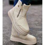 نیم بوت گلدوزی آجر - مانتو پاتریس رشت